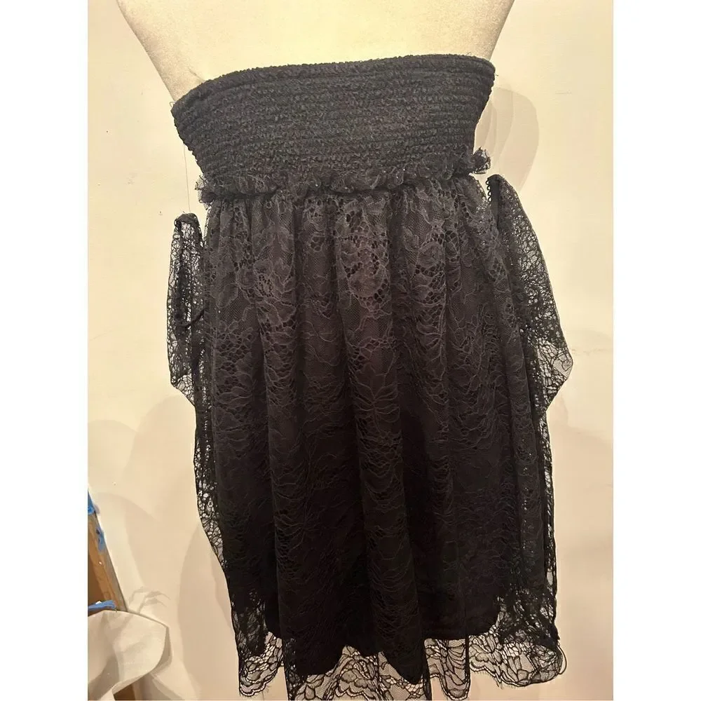 Free people Emma Lace Babydoll Dress black size s
